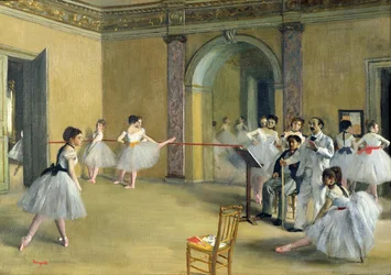 The Dance Foyer at the Opera on the Rue Le Peletier
